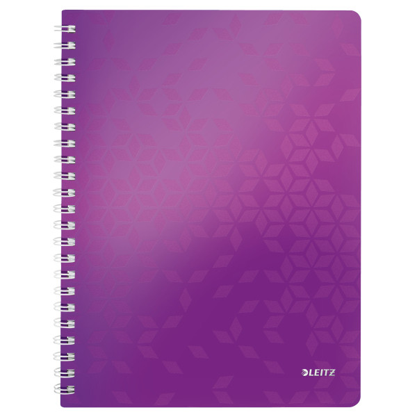 Leitz 4637 WOW cahier à spirale A4 ligné 80 g/m² 80 feuilles - violet métallisé 211985 - 1