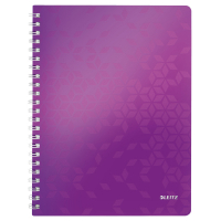 Leitz 4637 WOW cahier à spirale A4 ligné 80 g/m² 80 feuilles - violet métallisé 211985