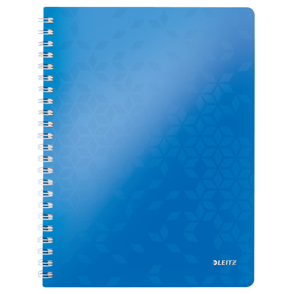 Leitz 4638 WOW cahier à spirale quadrillé A4 80 g/m² 80 feuilles (4 trous) - bleu métallisé 211988 - 1