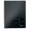 Leitz 4639 WOW cahier à spirale A5 ligné 80 g/m² 80 feuilles (2 trous) - noir 226224 - 1