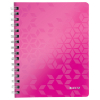 Leitz 4639 WOW cahier à spirale A5 ligné 80 g/m² 80 feuilles (2 trous) - rose métallisé 211993 - 1