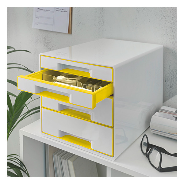 Leitz 5213 WOW module de classement (4 tiroirs) - jaune 226167 - 3