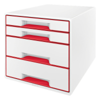 Leitz 5213 WOW module de classement (4 tiroirs) - rouge 227651