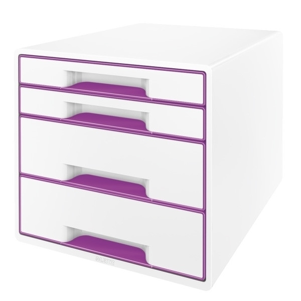 Leitz 5213 WOW module de classement (4 tiroirs) - violet métallisé 202538 - 1