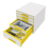 Leitz 5214 WOW module de classement (5 tiroirs) - jaune 226168 - 2