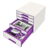Leitz 5214 WOW module de classement (5 tiroirs) - violet métallisé 202544 - 2