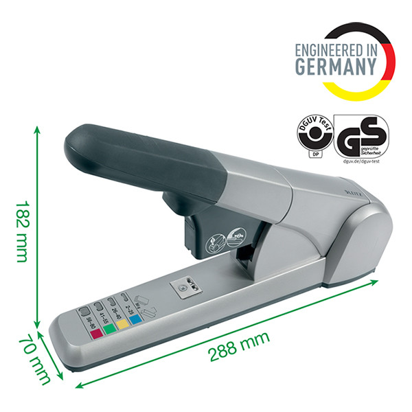Leitz 5551 Heavy Duty agrafeuse (80 feuilles) - gris 211370 - 4