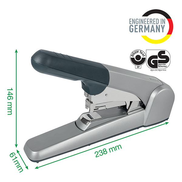 Leitz 5552 Heavy Duty Flat Clinch agrafeuse (60 feuilles) - gris 211368 - 5