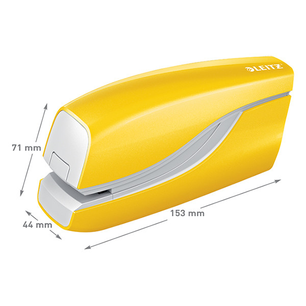 Leitz 5566 WOW agrafeuse électrique (10 feuilles) - jaune 226255 - 3