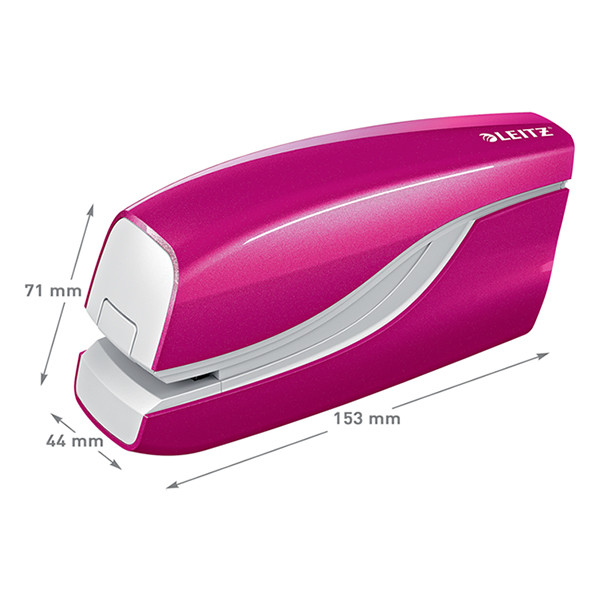 Leitz 5566 WOW agrafeuse électrique (10 feuilles) - rose métallisé 226032 - 3