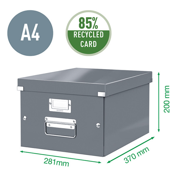 Leitz 6044 WOW boîte de rangement moyenne - blanc 211150 - 2