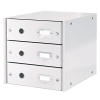 Leitz 6048 WOW module de classement (3 tiroirs) - blanc métallisé 211182 - 1