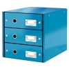 Leitz 6048 WOW module de classement (3 tiroirs) - bleu métallisé 211970 - 1
