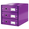 Leitz 6048 WOW module de classement (3 tiroirs) - violet métallisé 211973 - 1