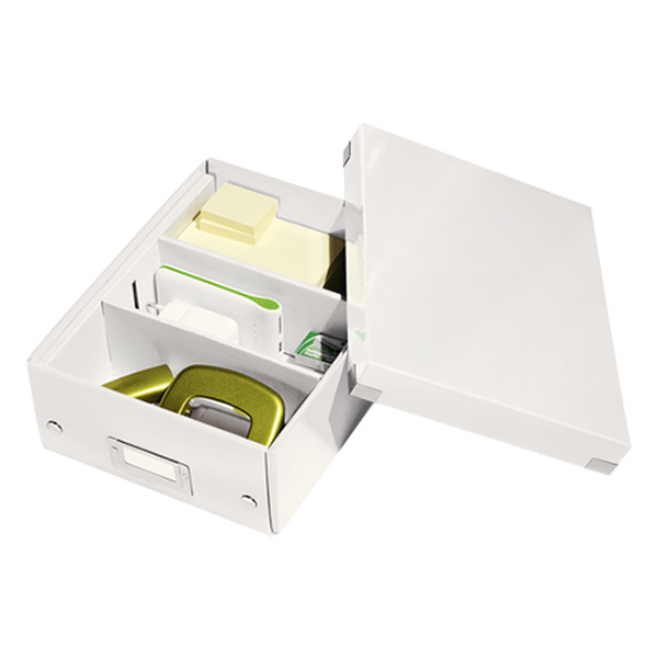Leitz 6057 WOW petite boîte de rangement à compartiments - blanc métallisé 211956 - 3