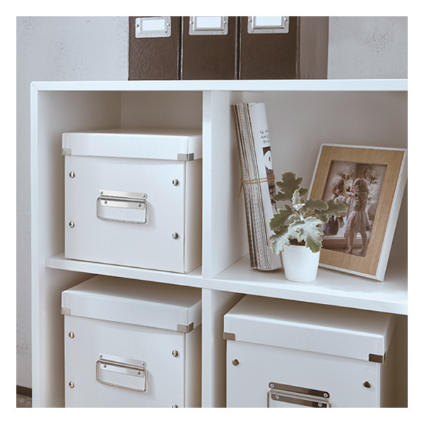 Leitz 6109 boîte de rangement cubique moyenne - blanc 226075 - 2