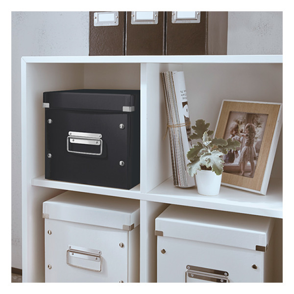 Leitz 6109 boîte de rangement cubique moyenne - noir 226082 - 2