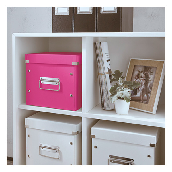 Leitz 6109 boîte de rangement cubique moyenne - rose 226076 - 2