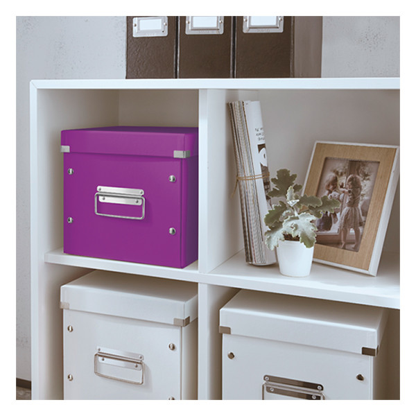 Leitz 6109 boîte de rangement cubique moyenne - violet 226080 - 2