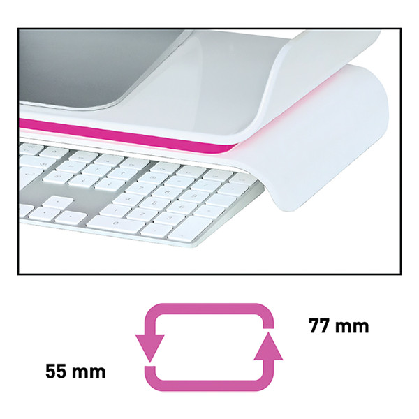 Leitz 6504 WOW support d'écran - rose 226280 - 2