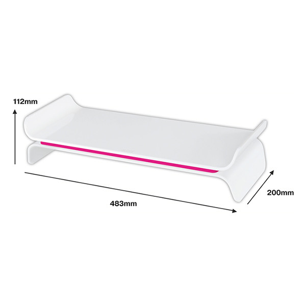 Leitz 6504 WOW support d'écran - rose 226280 - 4