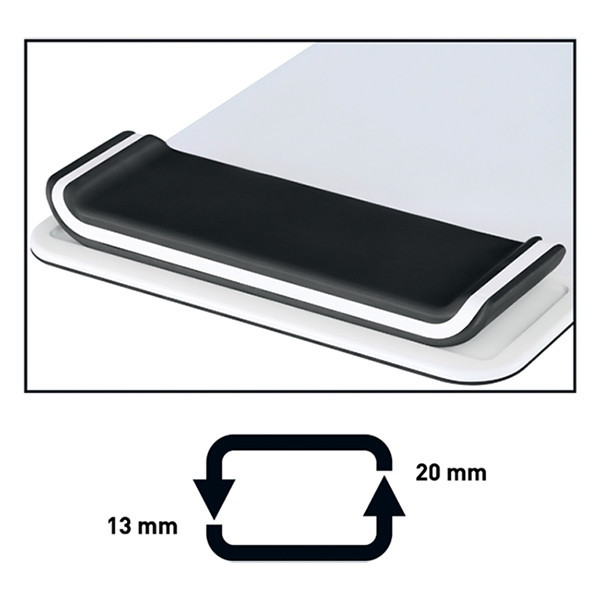 Leitz 6517 WOW tapis de souris avec repose-poignet - noir 226287 - 6