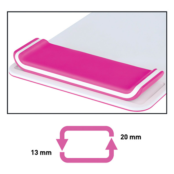 Leitz 6517 WOW tapis de souris avec repose-poignet - rose 226284 - 6