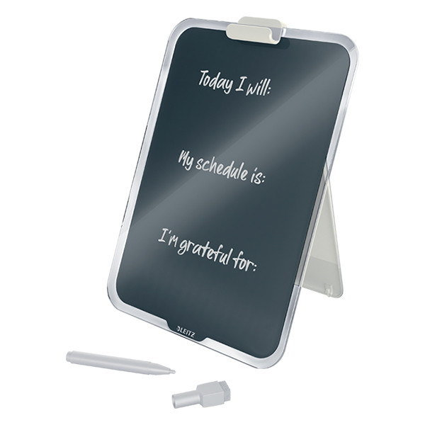 Leitz Cosy chevalet de bureau en verre avec marqueur - gris velours 226429 - 3