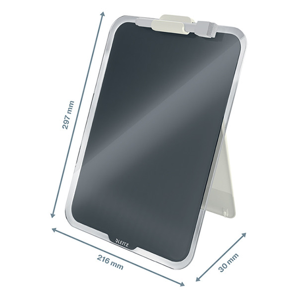 Leitz Cosy chevalet de bureau en verre avec marqueur - gris velours 226429 - 4