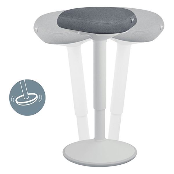 Leitz Ergo Active tabouret avec réglage pneumatique - gris clair 202761 - 2