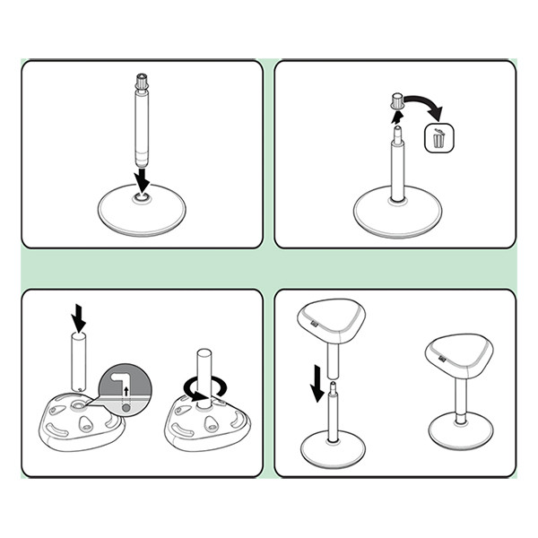 Leitz Ergo Active tabouret avec réglage pneumatique - gris foncé 202763 - 7