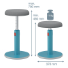 Leitz Ergo Cosy tabouret ergonomique assis/debout - bleu 227599 - 2