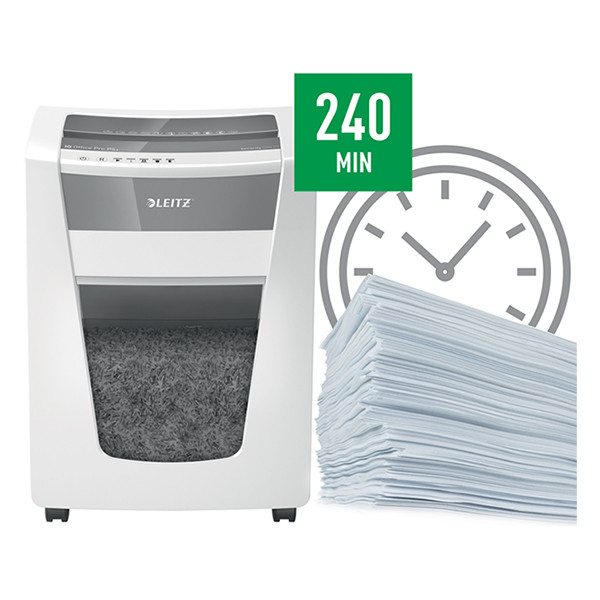 Leitz IQ Office Pro déchiqueteuse à papier micro-copeaux ultrafins - blanc 226117 - 3