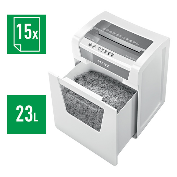 Leitz IQ Office déchiqueteuse copeaux - blanc 226116 - 2