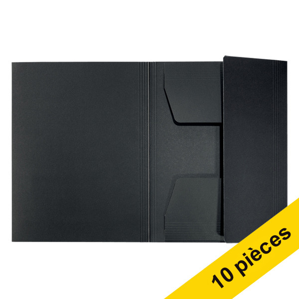 Offre : 10x Leitz Recycle chemise à 3 rabats - noir 280023 - 1