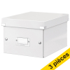 Offre : 3x Leitz 6043 WOW petite boîte de rangement - blanc 211139 - 1