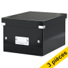 Offre : 3x Leitz 6043 WOW petite boîte de rangement - noir 211141 - 1