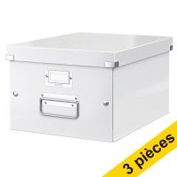 Offre : 3x Leitz 6044 WOW boîte de rangement moyenne - blanc