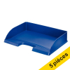 Leitz Plus corbeille à courrier paysage (5 pièces) - bleu 226127 - 1