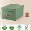 Leitz Puro boîte de rangement moyenne en carton avec poignées en cuir (2 pièces) - vert 213454 - 2
