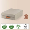 Leitz Puro boîte de rangement moyenne en carton avec poignées en cuir basse (2 pièces) -  beige 213451 - 2