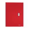 Leitz Recycle chemise à 3 rabats A4 en plastique avec fermeture - rouge 227561 - 1