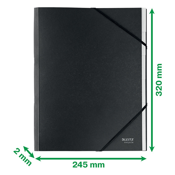 Leitz Recycle dossier de tri (6 onglets) - noir 226482 - 4