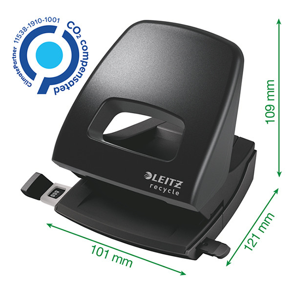Leitz Recycle perforatrice à 2 trous (30 feuilles) - noir 226497 - 4