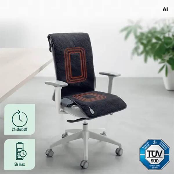 Leitz iComfi housse de chaise chauffante - gris foncé 401303 - 2