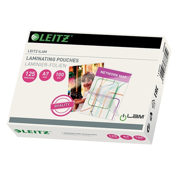 Leitz iLAM pochette de plastification A7 brillante 2x125 microns (100 pièces) 211114 - 1