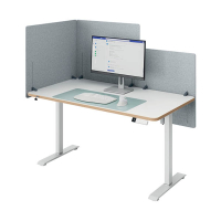 Leitz panneau de séparation de bureau réglable en hauteur 60 x 70 - gris 243787
