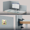 Leitz panneau de séparation de bureau réglable en hauteur 70 x 80 - gris 243788 - 3