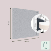 Leitz panneau de séparation de bureau réglable en hauteur 70 x 80 - gris 243788 - 4