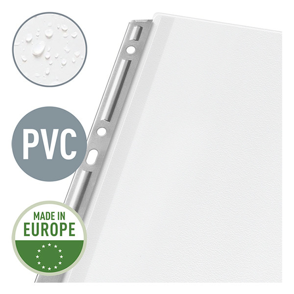 Leitz premium pochette perforée à soufflet à bord métallique 11 trous A4 170 microns (3 pièces) 202525 - 2